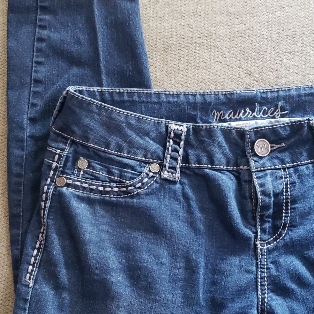Maurices Skinny Blue Leggings Size L-L - Picture 3 of 5